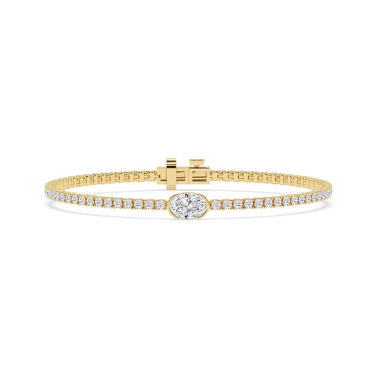 Yellow Gold / 4.81ct Lab Grown Diamond Bracelet