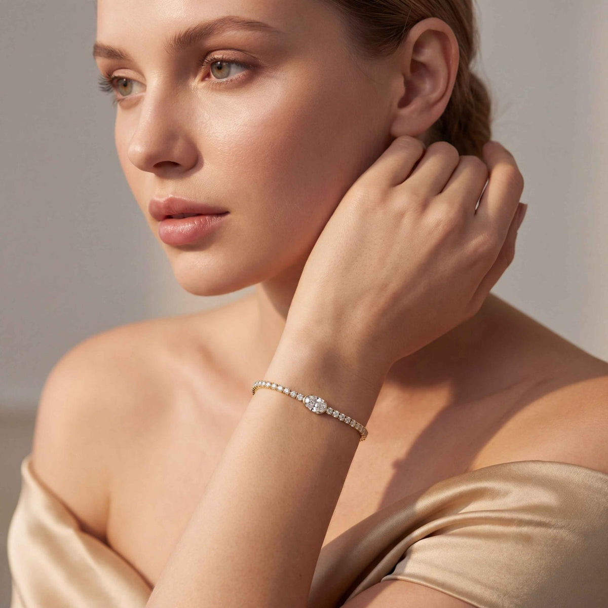 Yellow Gold / 4.81ct Lab Grown Diamond Bracelet