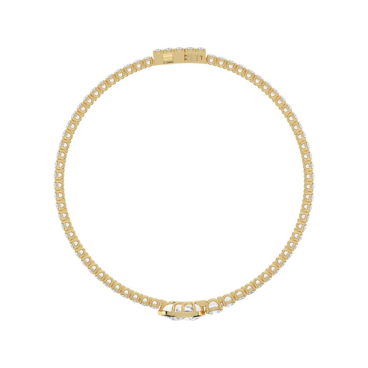 Yellow Gold / 5.06ct Lab Grown Diamond Bracelet