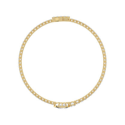 Yellow Gold / 5.06ct Lab Grown Diamond Bracelet