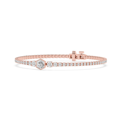 Rose Gold / 5.12ct Lab Grown Diamond Bracelet