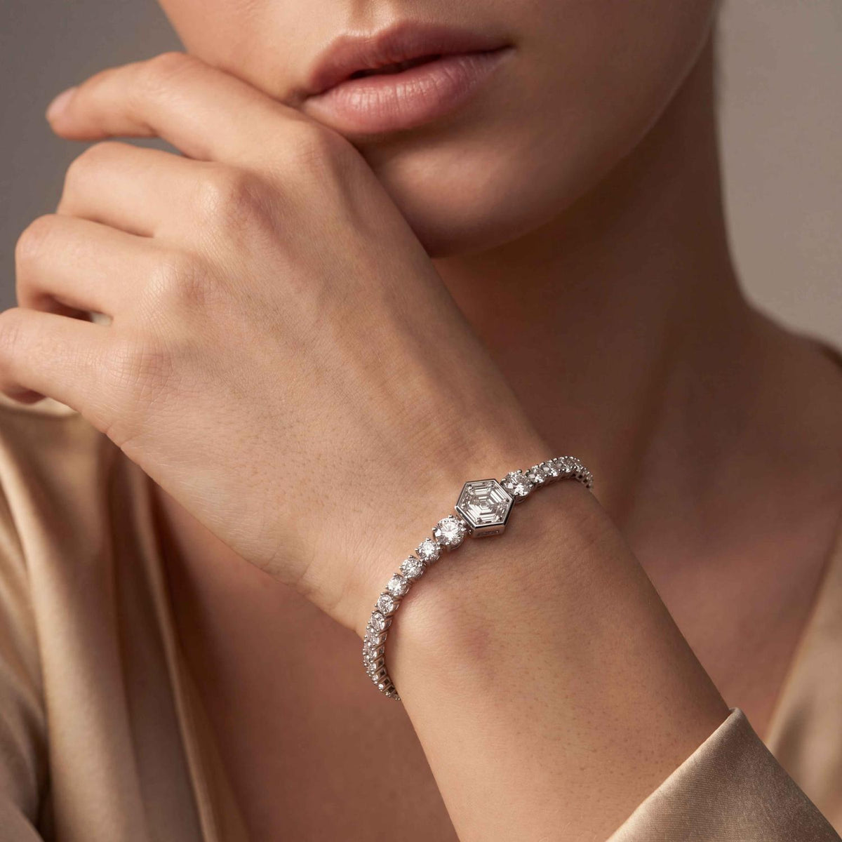 White Gold / 5.12ct Lab Grown Diamond Bracelet