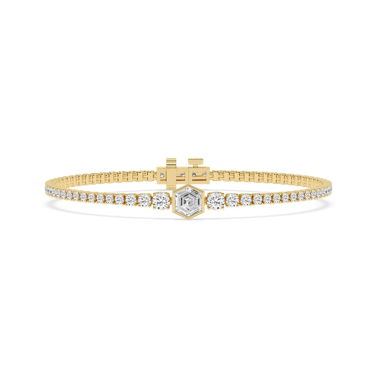 Yellow Gold / 5.12ct Lab Grown Diamond Bracelet