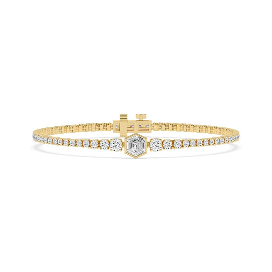 Yellow Gold / 5.12ct Lab Grown Diamond Bracelet