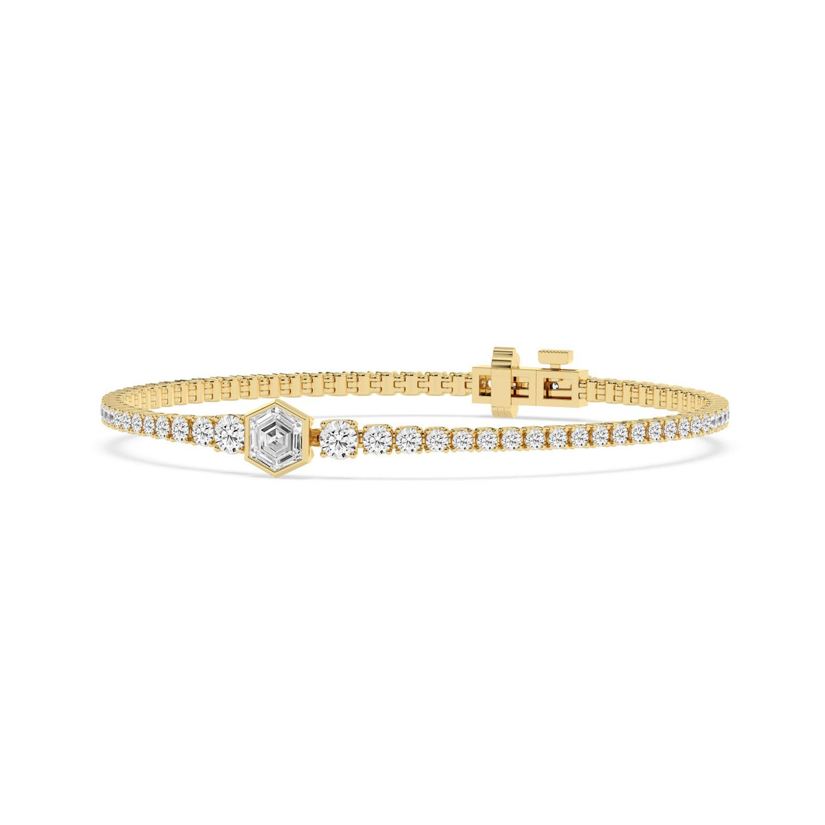 Yellow Gold / 5.12ct Lab Grown Diamond Bracelet