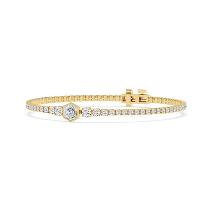 Yellow Gold / 5.12ct Lab Grown Diamond Bracelet