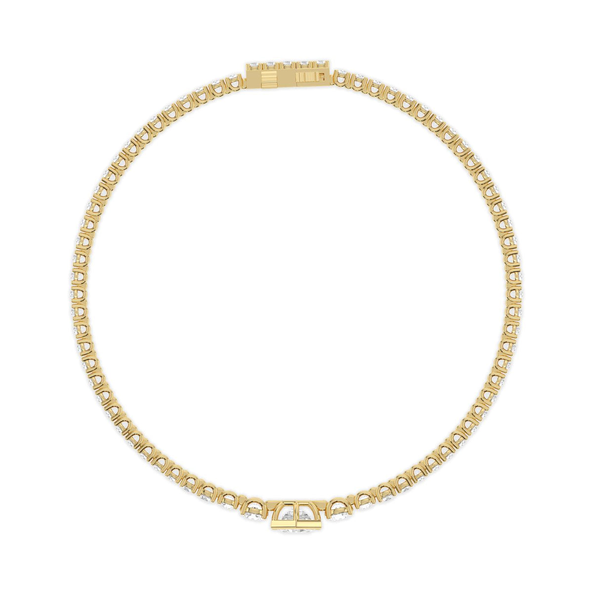Yellow Gold / 5.12ct Lab Grown Diamond Bracelet