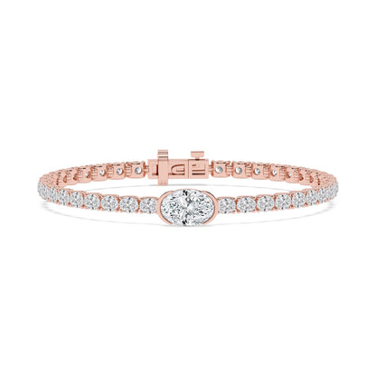 Rose Gold / 7.75ct Lab Grown Diamond Bracelet