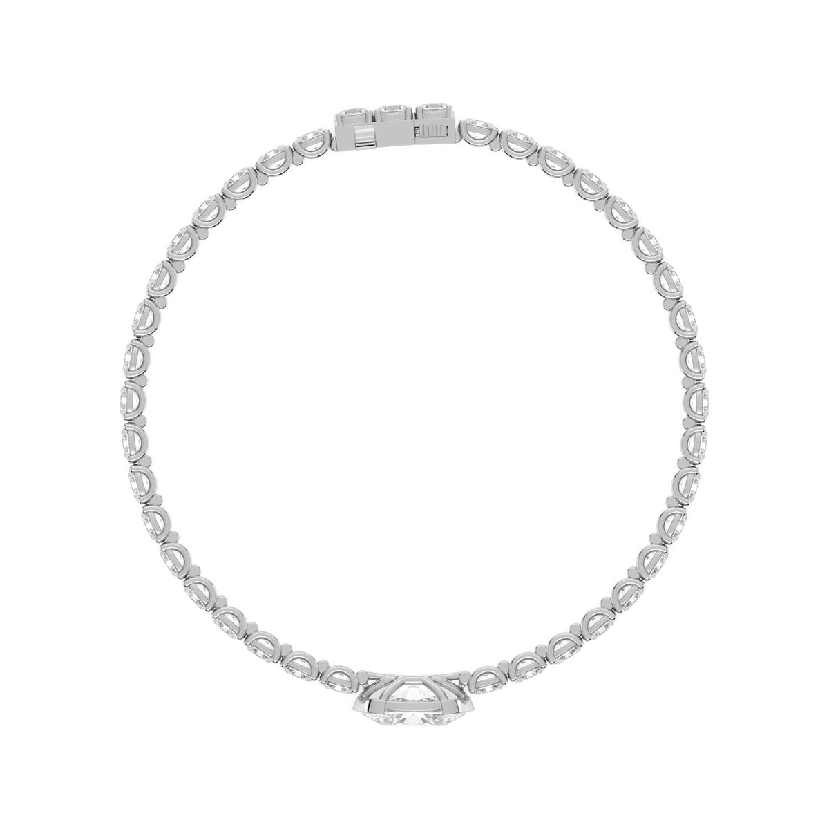 White Gold / 7.75ct Lab Grown Diamond Bracelet