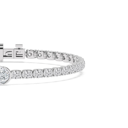 White Gold / 7.75ct Lab Grown Diamond Bracelet