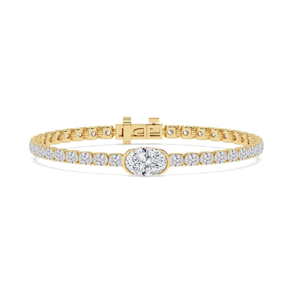 Yellow Gold / 7.75ct Lab Grown Diamond Bracelet