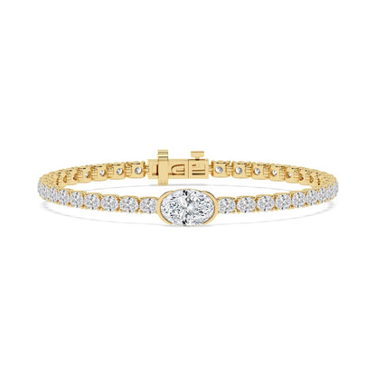 Yellow Gold / 7.75ct Lab Grown Diamond Bracelet