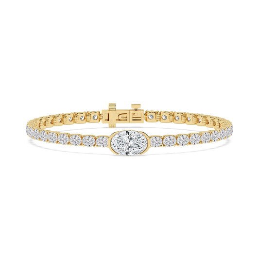 Yellow Gold / 7.75ct Lab Grown Diamond Bracelet