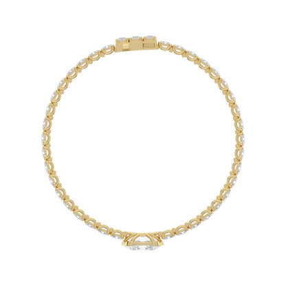 Yellow Gold / 7.75ct Lab Grown Diamond Bracelet