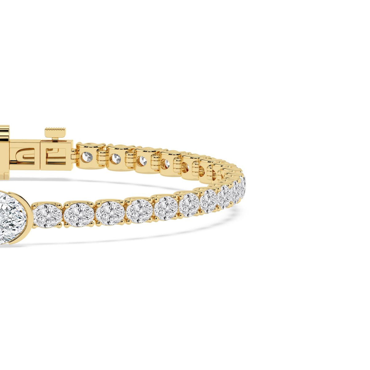 Yellow Gold / 7.75ct Lab Grown Diamond Bracelet