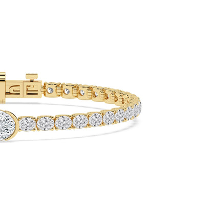 Yellow Gold / 7.75ct Lab Grown Diamond Bracelet