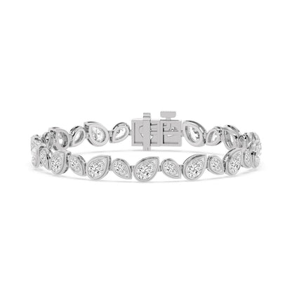 White Gold / 10.92ct Lab Grown Diamond Bezel Bracelet