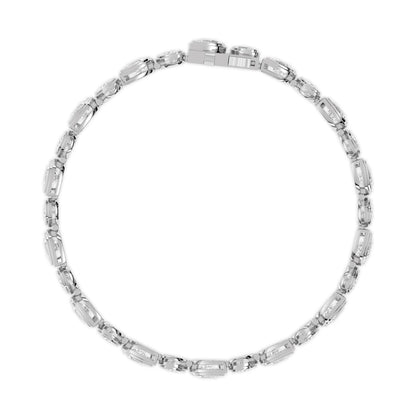 White Gold / 10.92ct Lab Grown Diamond Bezel Bracelet