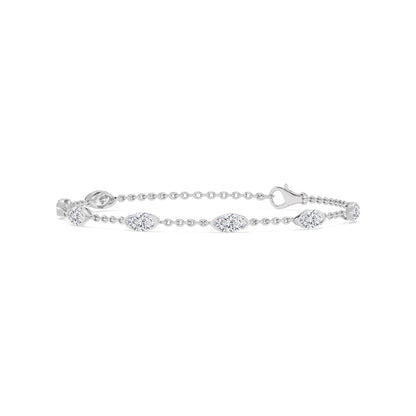 White Gold / 2.51ct Lab Grown Diamond Chain Bracelet