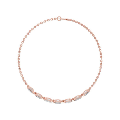 Rose Gold / 2.33ct Lab Grown Diamond Chain Bracelet