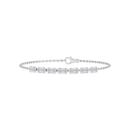 White Gold / 2.33ct Lab Grown Diamond Chain Bracelet