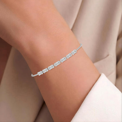 White Gold / 2.33ct Lab Grown Diamond Chain Bracelet