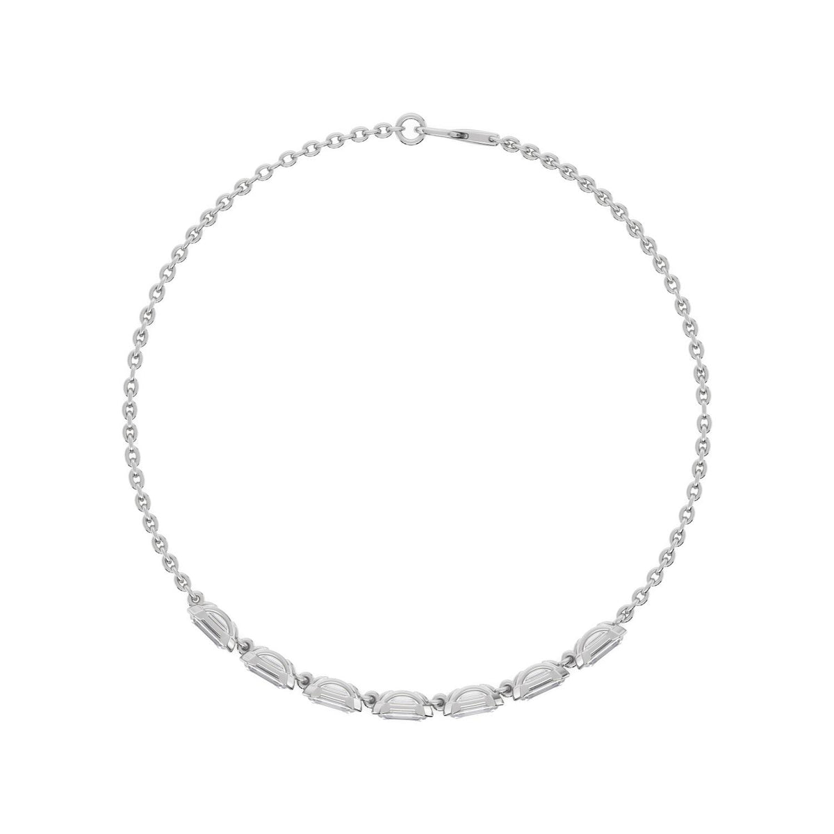 White Gold / 2.33ct Lab Grown Diamond Chain Bracelet