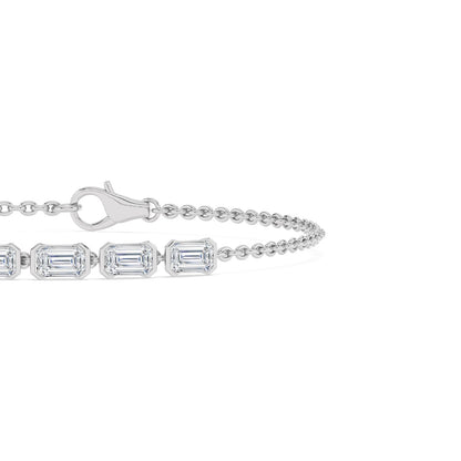 White Gold / 2.33ct Lab Grown Diamond Chain Bracelet
