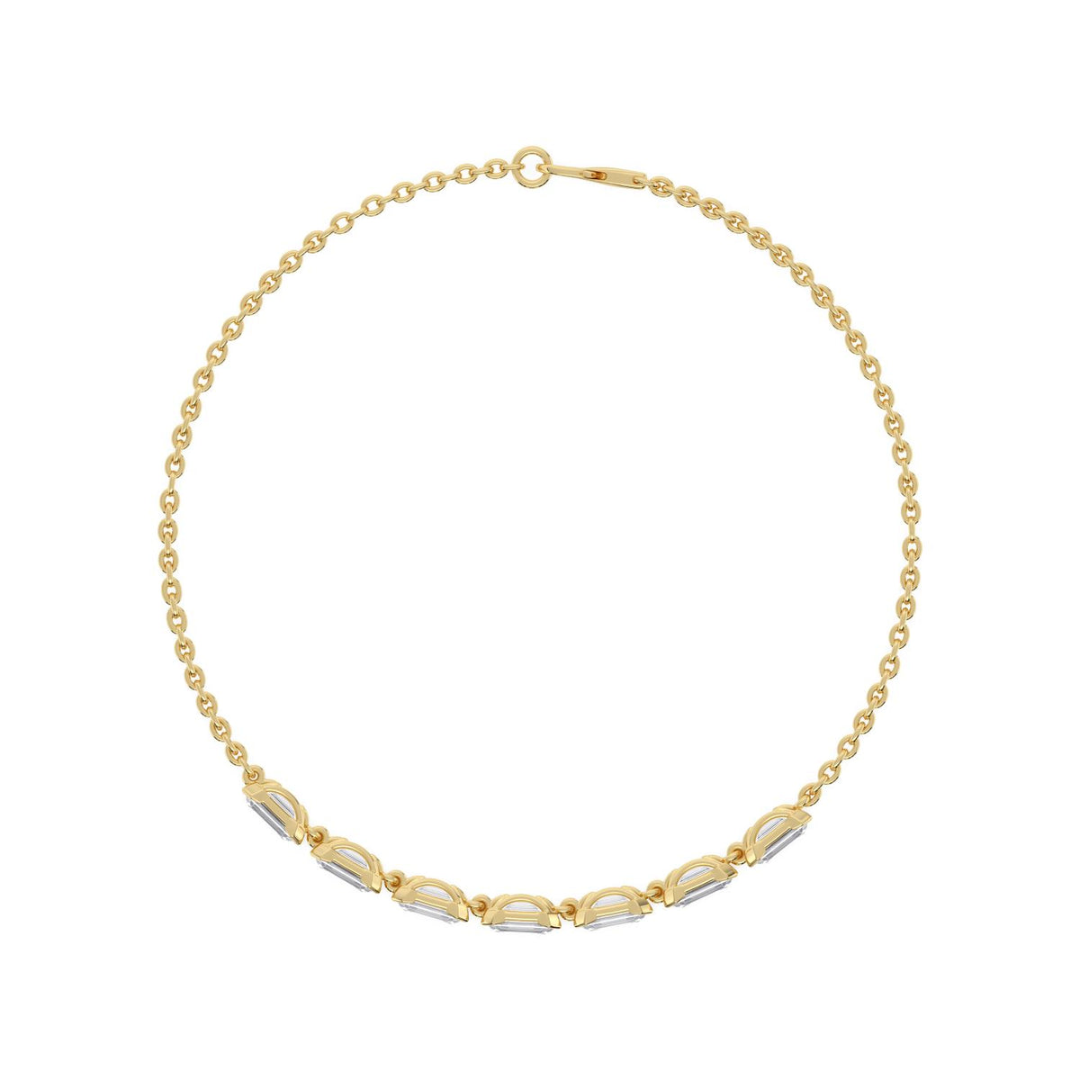 Yellow Gold / 2.33ct Lab Grown Diamond Chain Bracelet