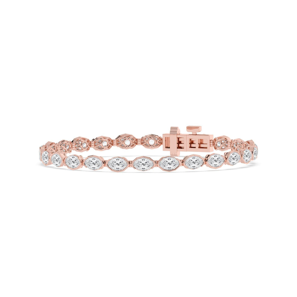Rose Gold / 8.75ct Lab Grown Diamond Bracelet