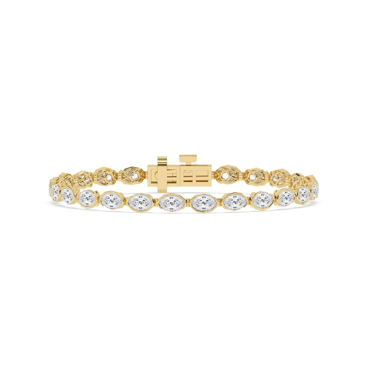 Yellow Gold / 8.75ct Lab Grown Diamond Bracelet