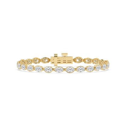 Yellow Gold / 8.75ct Lab Grown Diamond Bracelet