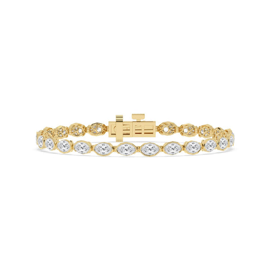 Yellow Gold / 8.75ct Lab Grown Diamond Bracelet