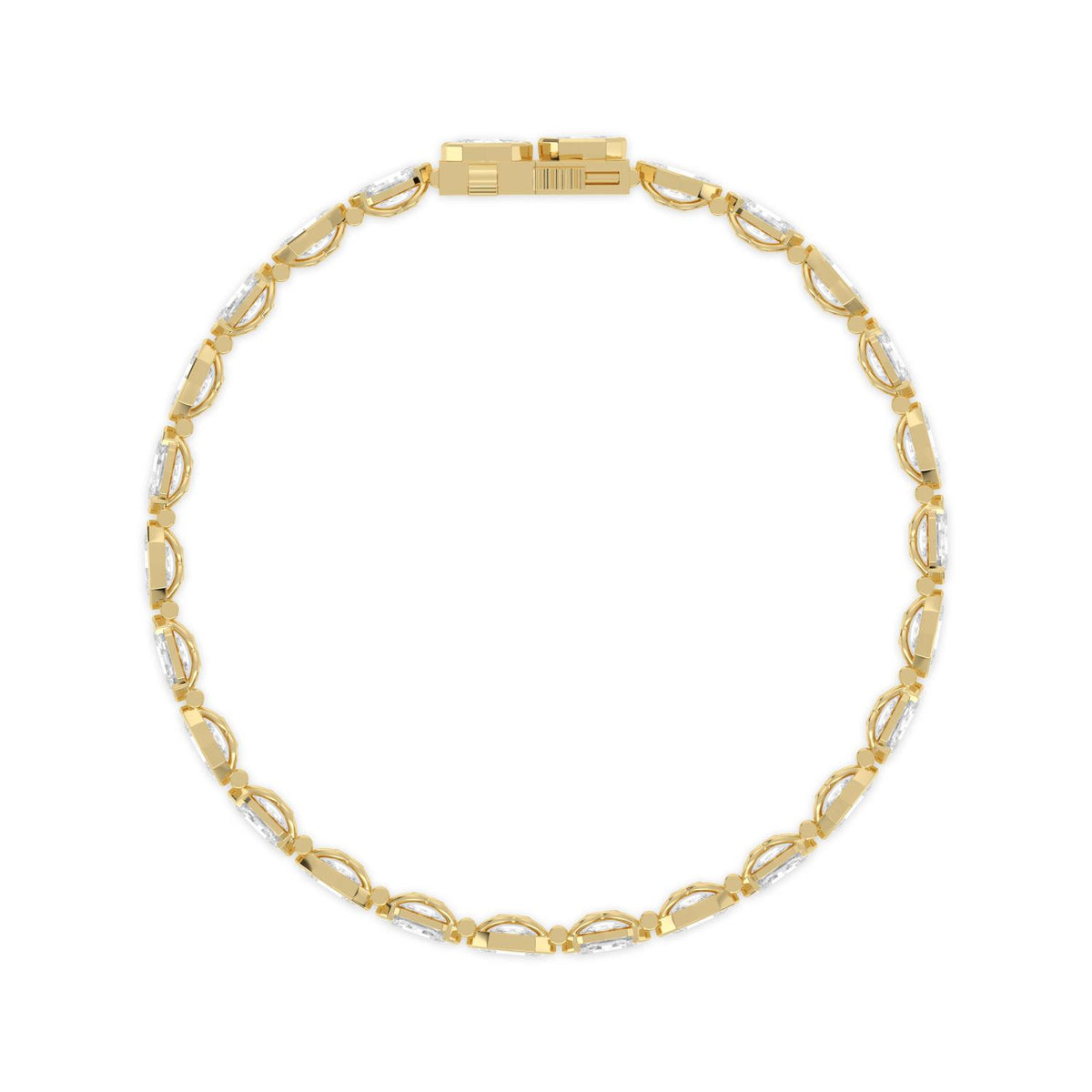 Yellow Gold / 8.75ct Lab Grown Diamond Bracelet