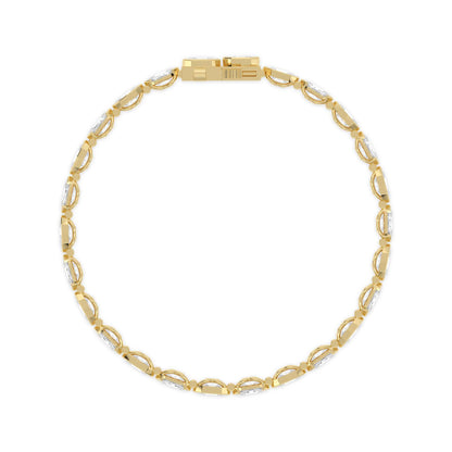 Yellow Gold / 8.75ct Lab Grown Diamond Bracelet