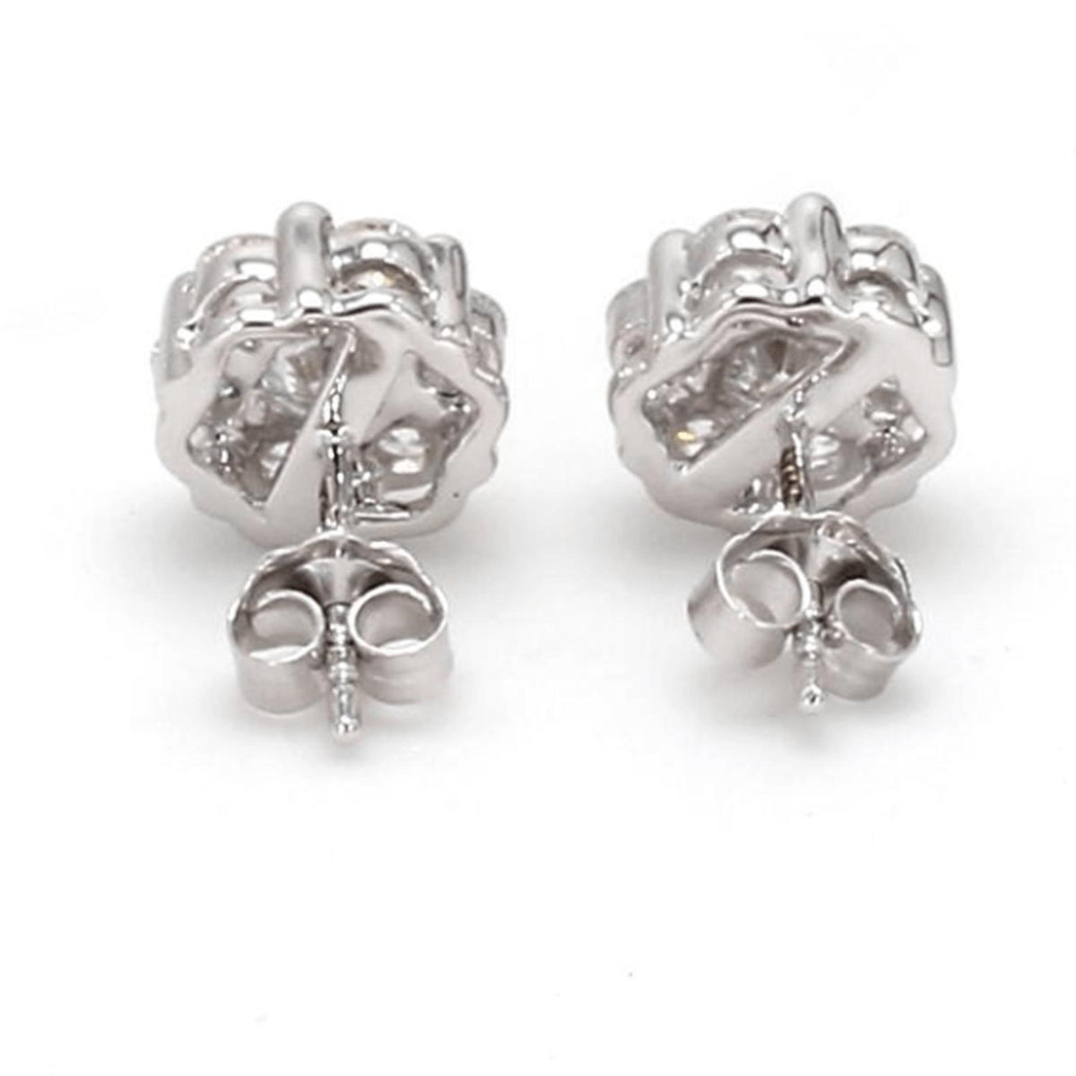 White Gold / 1.51ct Lab Grown Diamond Cluster Earrings