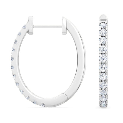 White Gold / 0.47ct Lab Grown Diamond Hoop Earrings