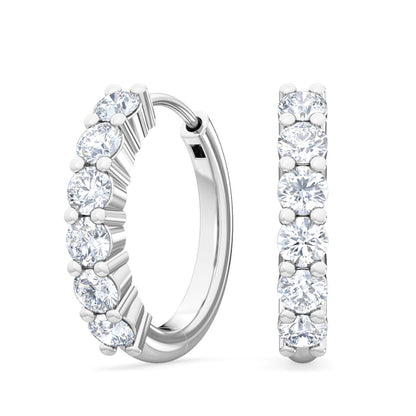 White Gold / 0.48ct Lab Grown Diamond Hoop Earrings