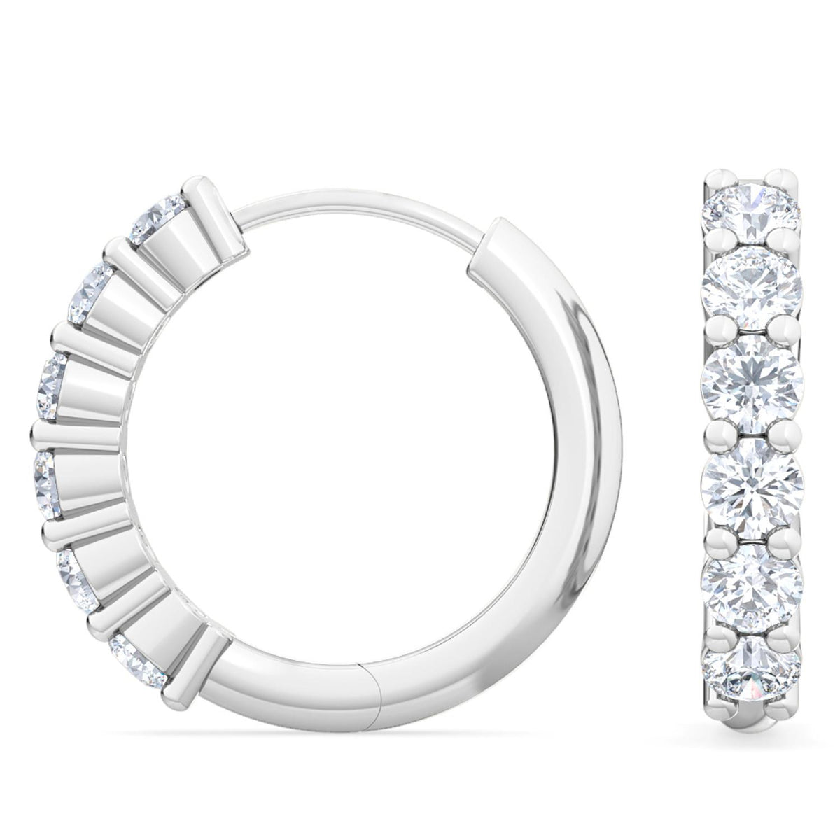 White Gold / 0.48ct Lab Grown Diamond Hoop Earrings