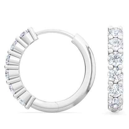 White Gold / 0.48ct Lab Grown Diamond Hoop Earrings