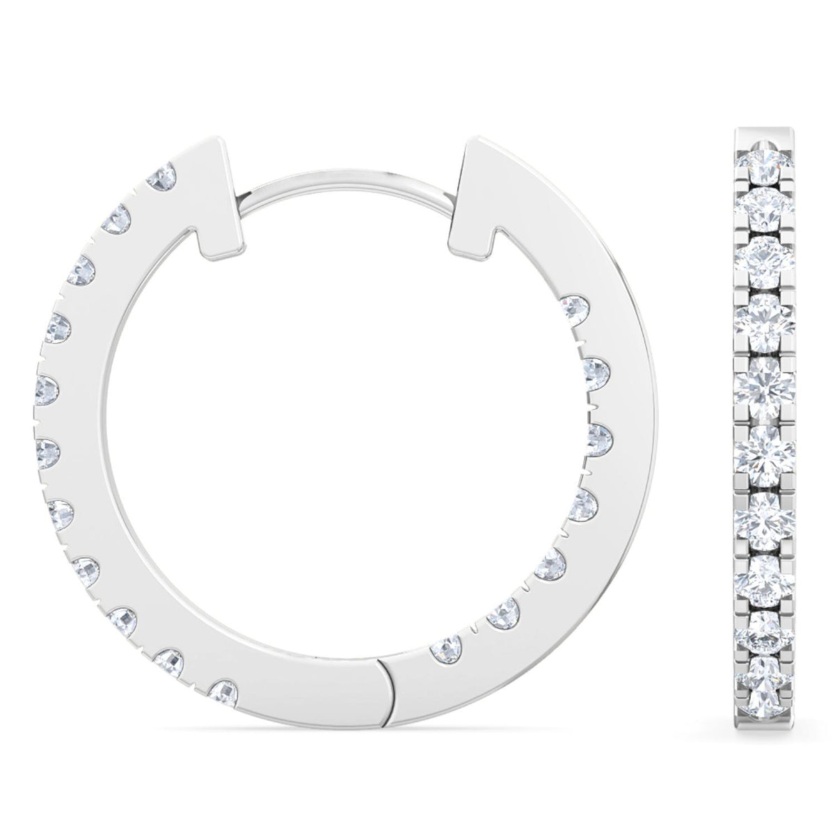 White Gold / 0.48ct Lab Grown Diamond Hoop Earrings