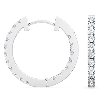 White Gold / 0.48ct Lab Grown Diamond Hoop Earrings