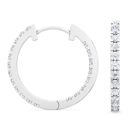 White Gold / 0.36ct Lab Grown Diamond Hoop Earrings