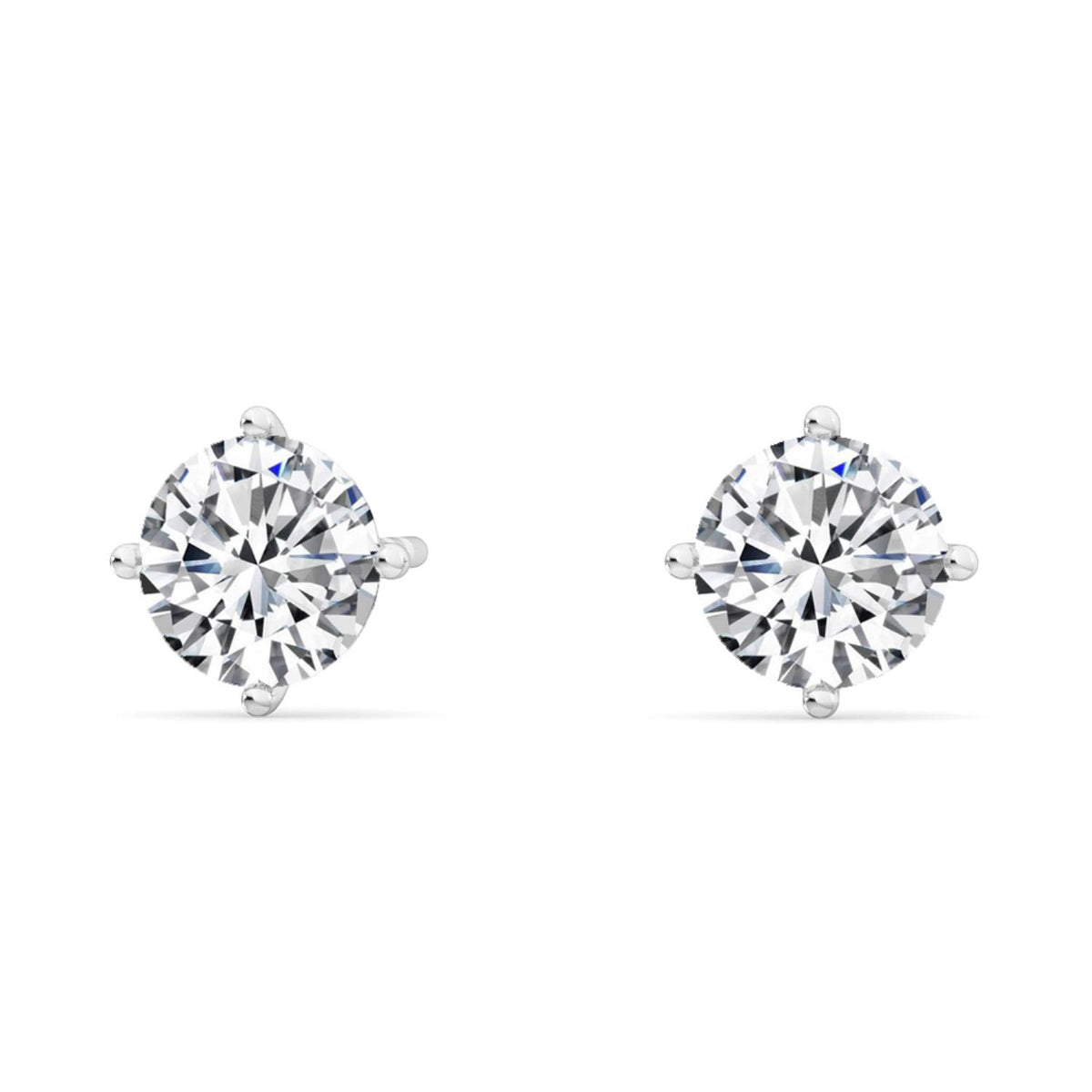 White Gold / 1.04ct Lab Grown Diamond Solitaire Earrings