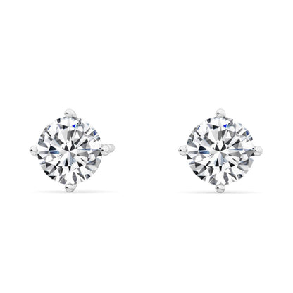 White Gold / 1.04ct Lab Grown Diamond Solitaire Earrings