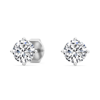 White Gold / 1.04ct Lab Grown Diamond Solitaire Earrings