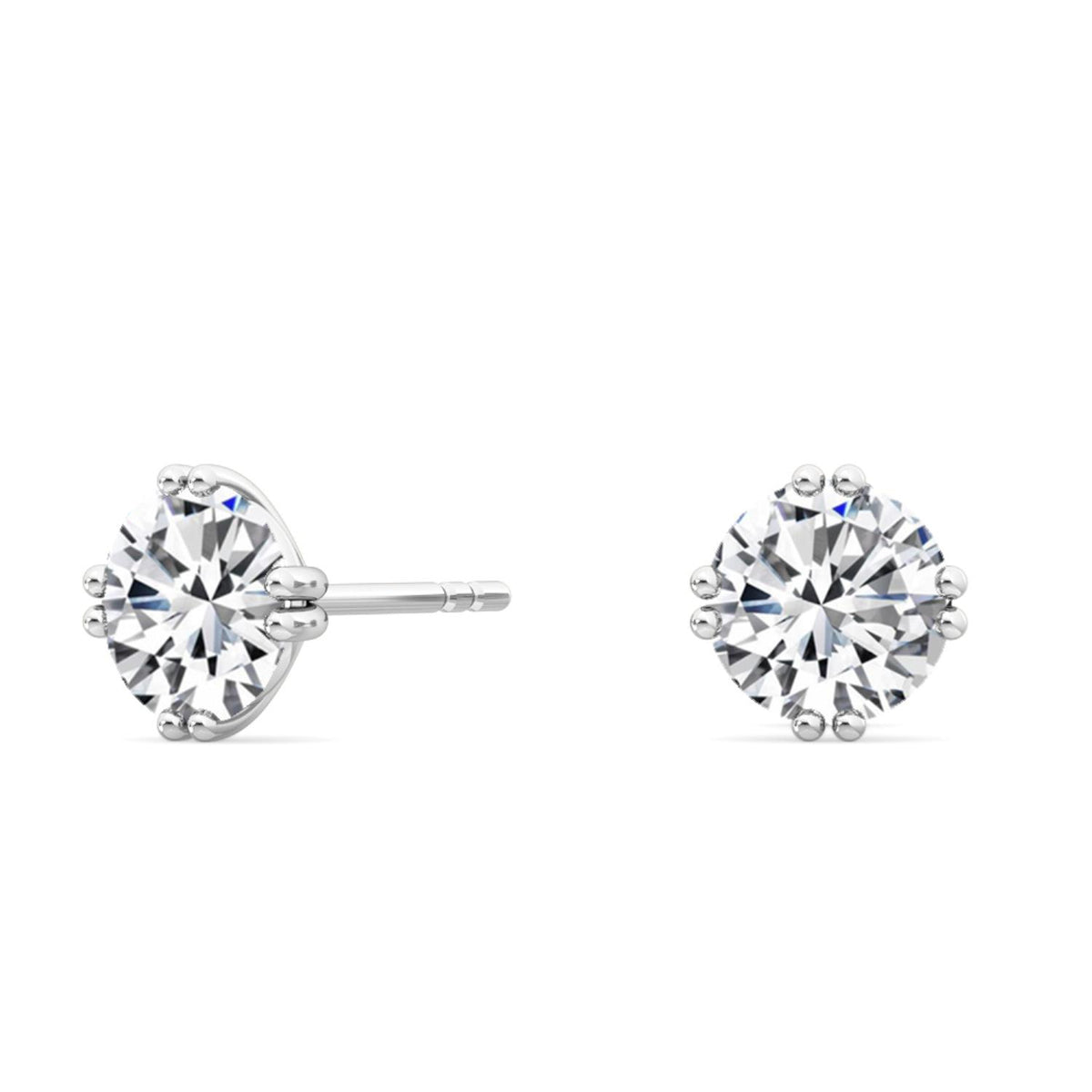 White Gold / 1.50ct Lab Grown Diamond Solitaire Earrings