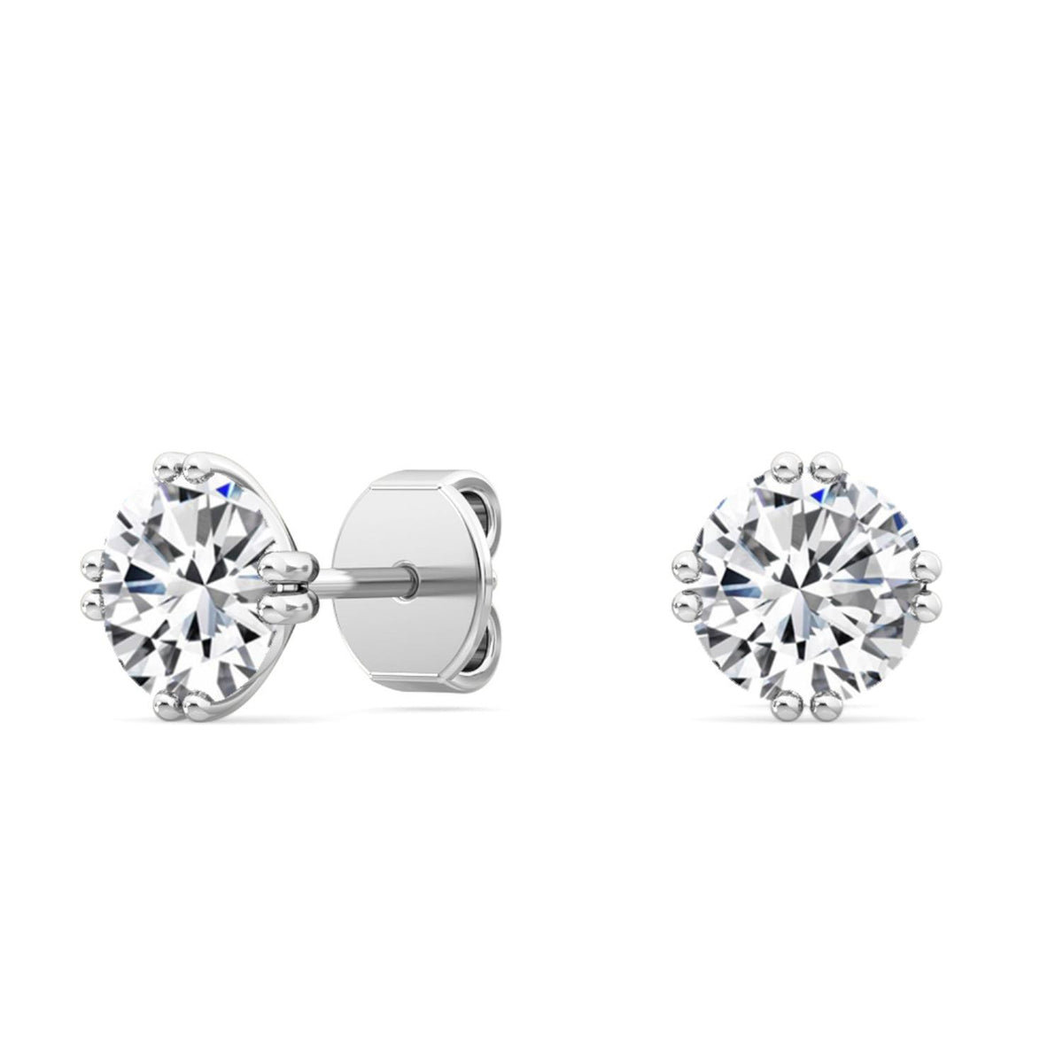 White Gold / 1.50ct Lab Grown Diamond Solitaire Earrings