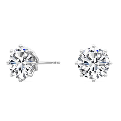 White Gold / 2.11ct Lab Grown Diamond Solitaire Earrings
