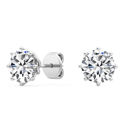 White Gold / 2.11ct Lab Grown Diamond Solitaire Earrings